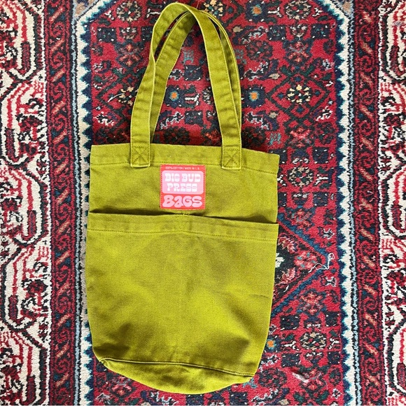 Big Bud Press Handbags - Big Bud Press Olive Green Canvas Mini Tote Bag